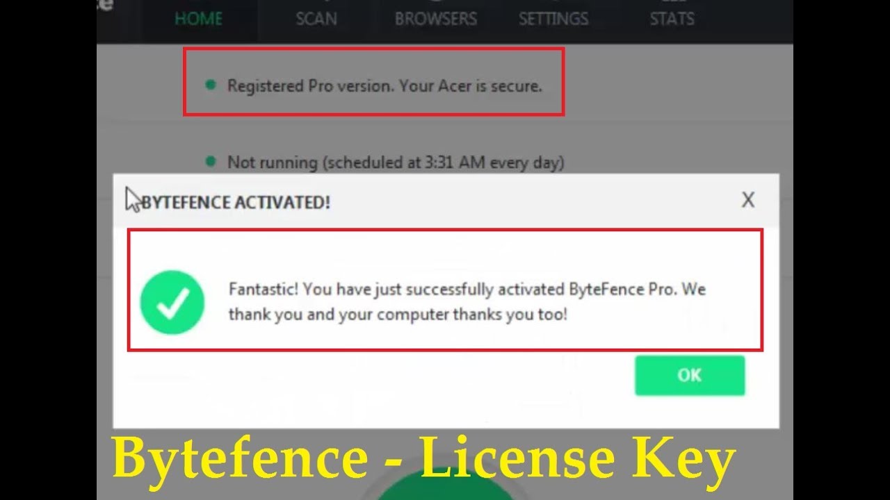 Bytefence license key for pc
